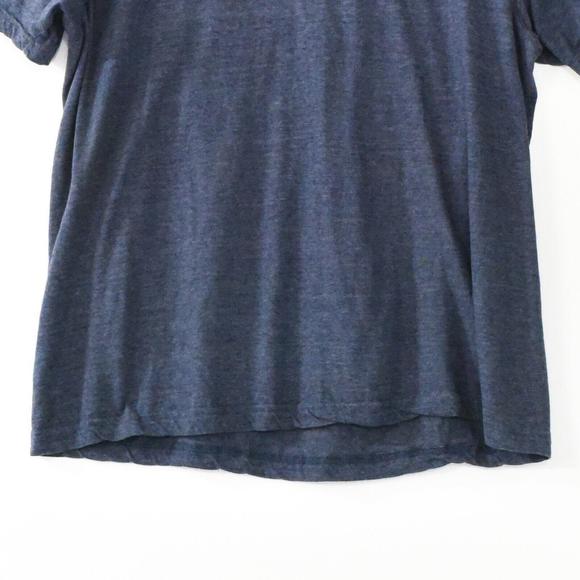 Alfani Mens Blue Gray Cotton T-Shirt Heathered Solid Casual Crew Short Sleeve L - Picture 3 of 5